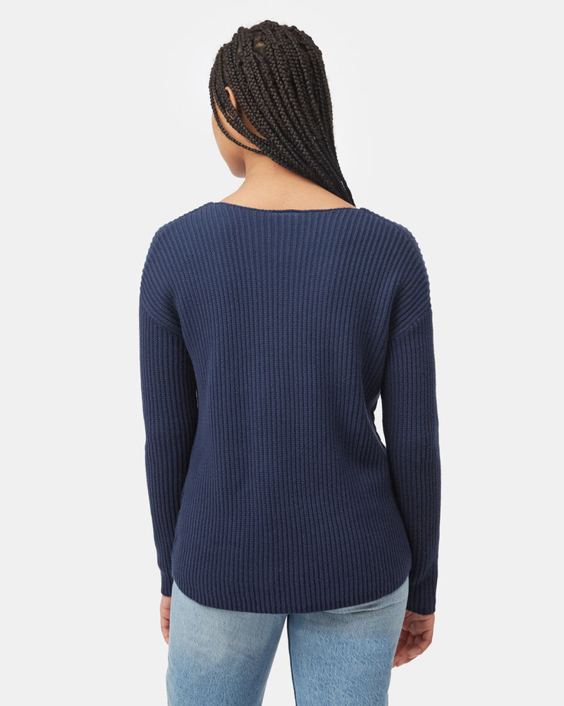 Women's Organic Cotton V-Neck Jumper