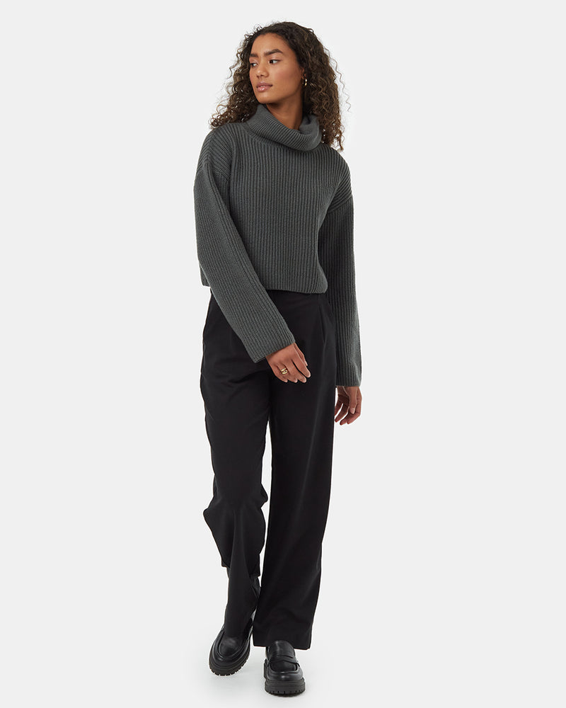 Women's Eco-Friendly High-Neck Sweater